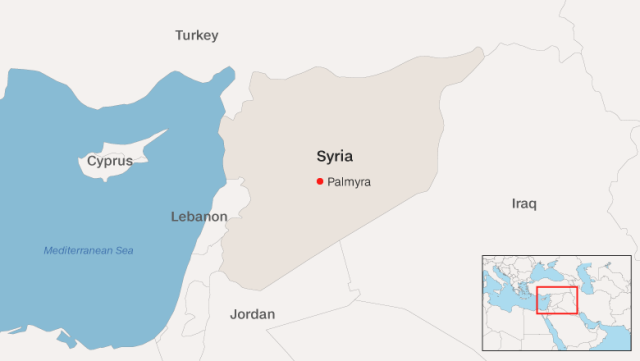ロシア海軍がシリア古都パルミラ近郊のＩＳＩＳ拠点を巡航ミサイルで攻撃