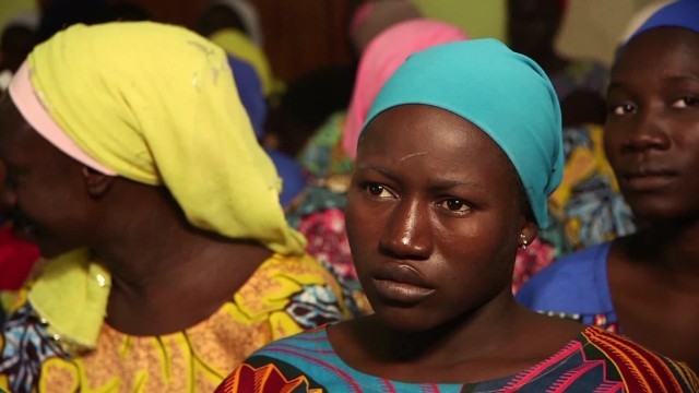 ボコ・ハラムによる拉致から解放され、施設で暮らす女性たち