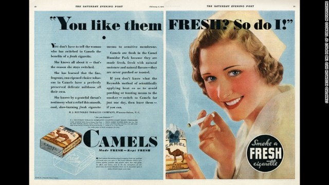写真特集：医師が推奨？　往年のたばこ広告を見る