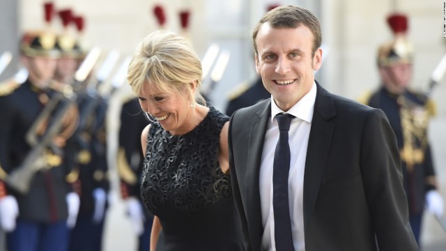 フランスのマクロン大統領夫妻