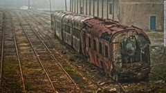 １７．ブラジルのサンパウロにある打ち捨てられた旅客列車