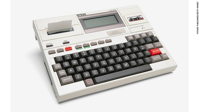 ノート型パソコン:エプソンのHC-20(海外ではHX-20)は世界初のハンドヘルドコンピューターで、1982年に発売された