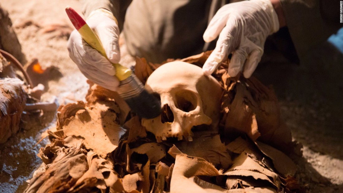 墓所の中からは数多くの頭蓋骨（ずがいこつ）が見つかった
