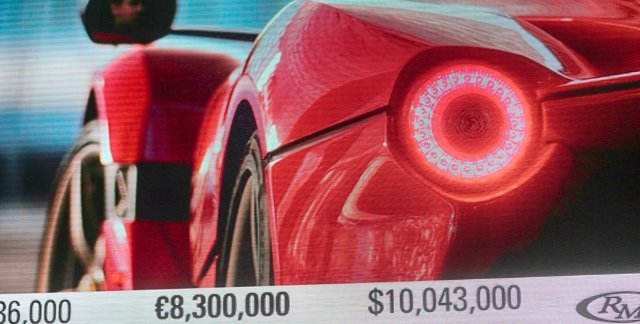 フェラーリの「ラフェラーリ・アペルタ」が８３０万ユーロで落札された＝同社提供