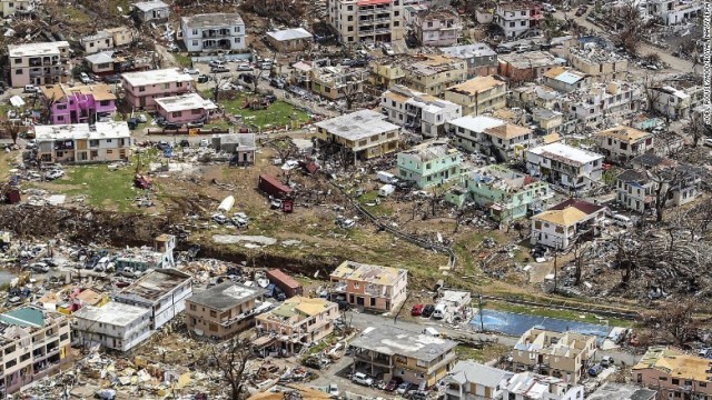ハリケーンで被災した英領バージン諸島のトルトラ島の様子 １３日