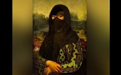 レオナルド・ダビンチの「モナリザ」をアラブ女性風にアレンジ