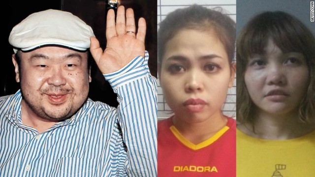 殺害された金正男氏と容疑者の女２人