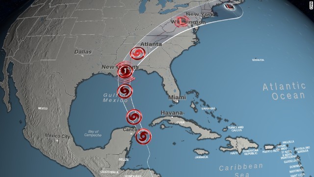 熱帯低気圧「ネイト」が発達しながら米メキシコ湾岸に近づく