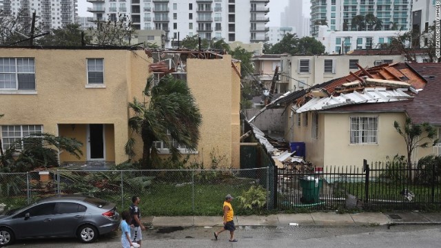 ハリケーン「イルマ」によってフロリダ州各地で大きな被害が出ていた