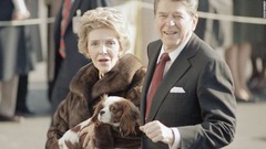 ロナルド・レーガン第４０代大統領夫妻と愛犬レックス