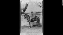 馬に乗るエイブラハム・リンカーン第１６代米大統領の息子タッド