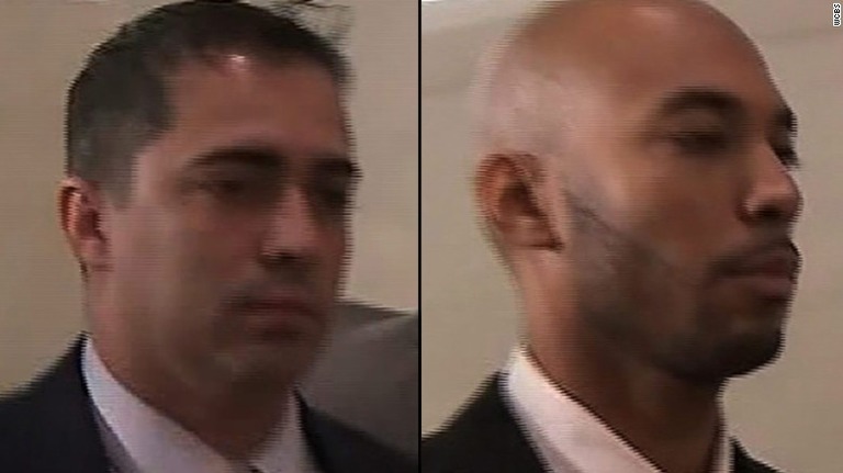 ブルックリンの麻薬取締班に所属するエディー・マーティンズ被告（左）とリチャード・ホール被告