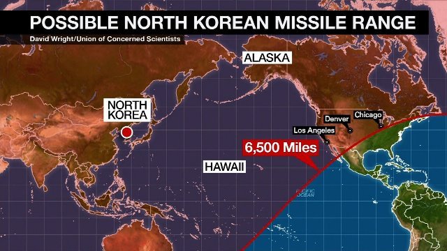 ＩＣＢＭの飛距離は１万キロとの見方も