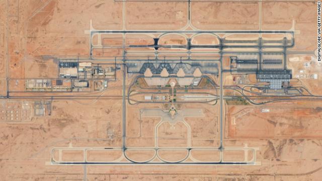 ミサイルの標的になったとされるキング・ハーリド国際空港