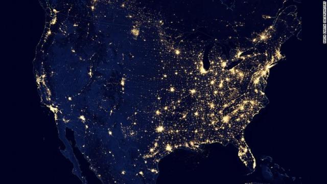 ＬＥＤへの切り替えが進む米国だが、夜間の光の総量はかえって増えているという