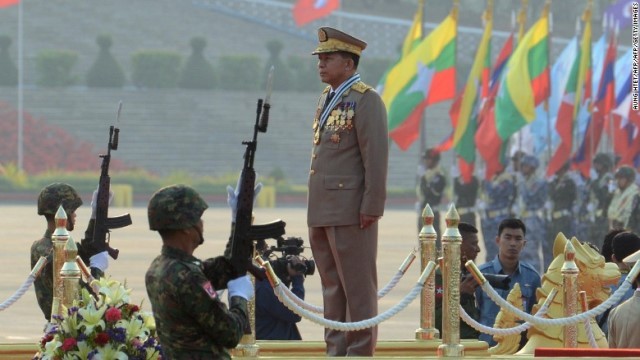 ミャンマー国軍のミンアウンフライン最高司令官＝２０１６年