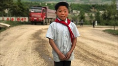 山がちな北東部国境地帯に住む少年。北朝鮮が６回目の核実験を行った場所からそう遠くない＝９月３日