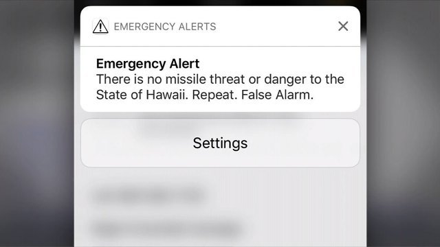 ハワイで「ミサイル警報」が出されたが誤報だったことがわかった