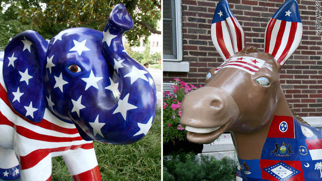 米２大政党の支持率調査で、ゾウをシンボルとする共和党の追い上げが顕著に