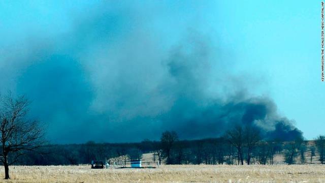 米オクラホマ州にあるガス井で爆発が発生した