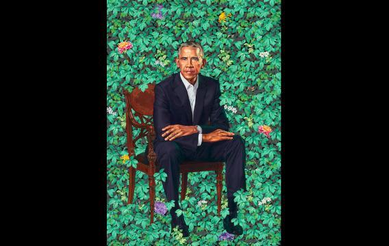黒人の画家が制作したオバマ前大統領の肖像画が公開された