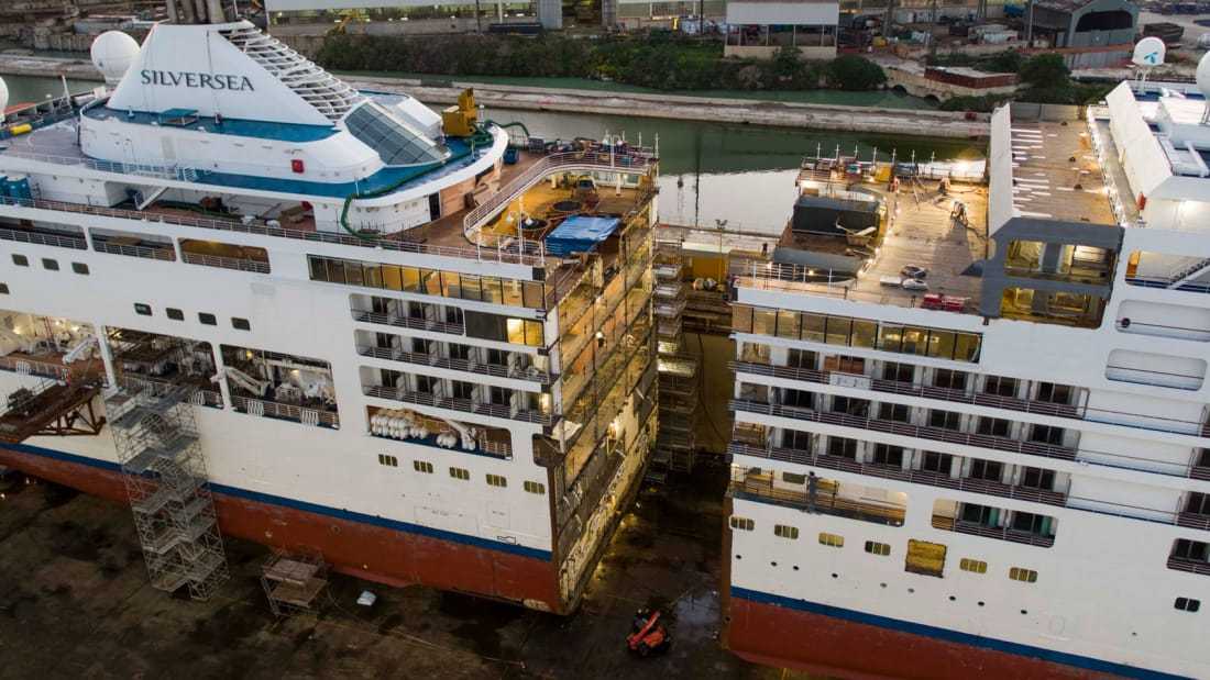 シルバーシーが豪華客船シルバースピリットの全長を１５メートル伸ばす大改修に着手