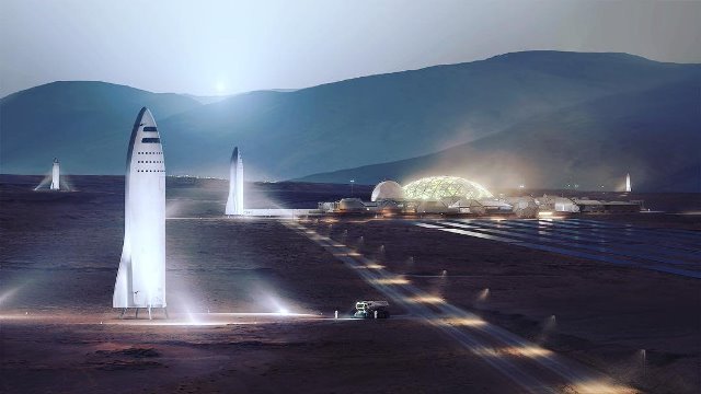 スペースＸが大型ロケットをロサンゼルス港で開発する＝同社提供