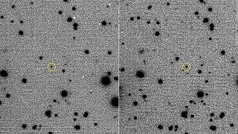 黄色の丸で囲まれたのが「２０１５　ＢＺ５０９」