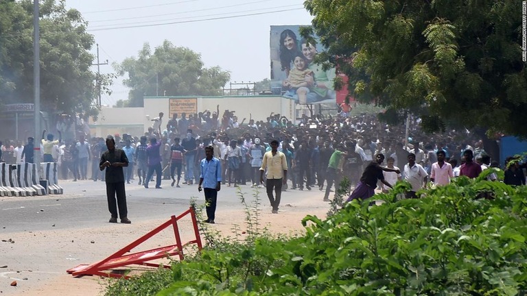 インド南部の都市で、銅の製錬所に対する抗議デモが激化し死者が出た