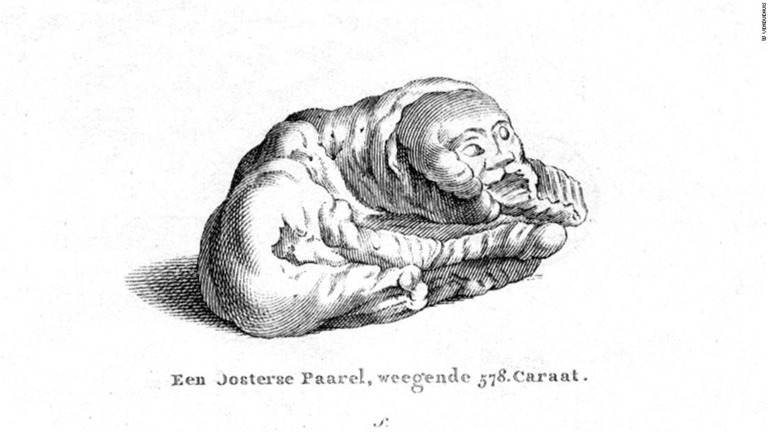 １８世紀に描かれた「眠れる獅子」の線画
