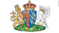 英メーガン妃の紋章発表、さえずる小鳥や米加州を象徴