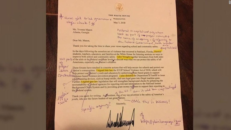 トランプ大統領の手紙を「添削」した画像が話題に
