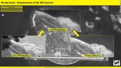 中国のミサイル発射台、南シナ海の島に再び出現　