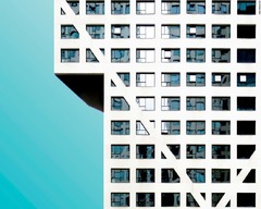 Sliced Porosity Block（成都）　 Steven Holl Architectsが設計。多目的の高層ビル５棟からなる建物群だが、プロボースト氏はその一部にフォーカスして撮影＝クリス・プロボースト氏提供