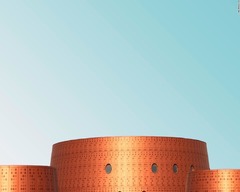 Tianjin Exploratorium（天津）　Bernard Tschumi Arhitects設計。科学技術の博物館で広さは約３万７０００平方メートル。円錐形の内部スペースが連なっている＝クリス・プロボースト氏提供