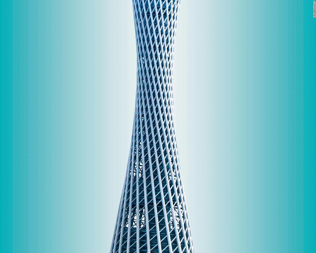 Canton Tower（広州）　Information Based Architectureが設計。高さ約604メートルで非居住用タワーでは世界一の高さを誇ったが、その後東京スカイツリーに抜かされた＝クリス・プロボースト氏提供