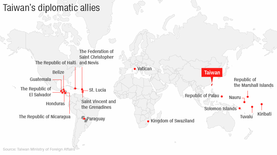 台湾と外交関係のある国々