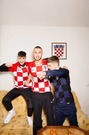 クロアチア代表のナイキ製ユニホームは赤白のチェック柄のデザイン。クロアチア国旗の中央にあるチェックの紋章を使ったものだ