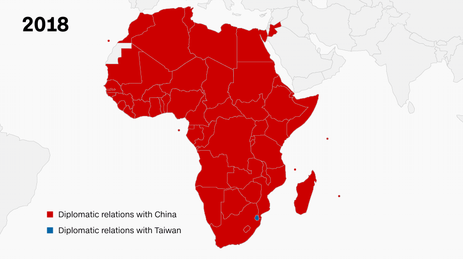 今年ブルキナファソも中国と国交を結ぶこととなり、残る国はスワジランドだけとなった