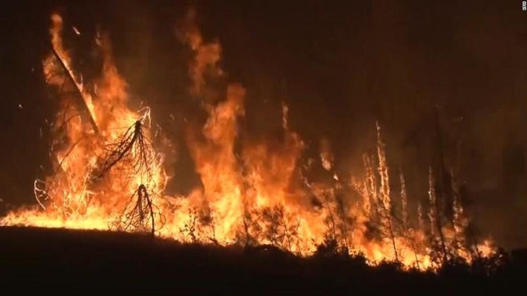 山火事について２００人態勢で監視を続けている