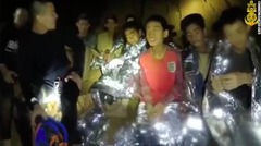 タイ海軍が撮影した洞窟内の様子