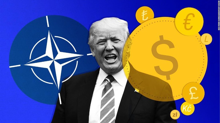 トランプ大統領がＮＡＴＯ加盟国に国防費の倍増を促した
