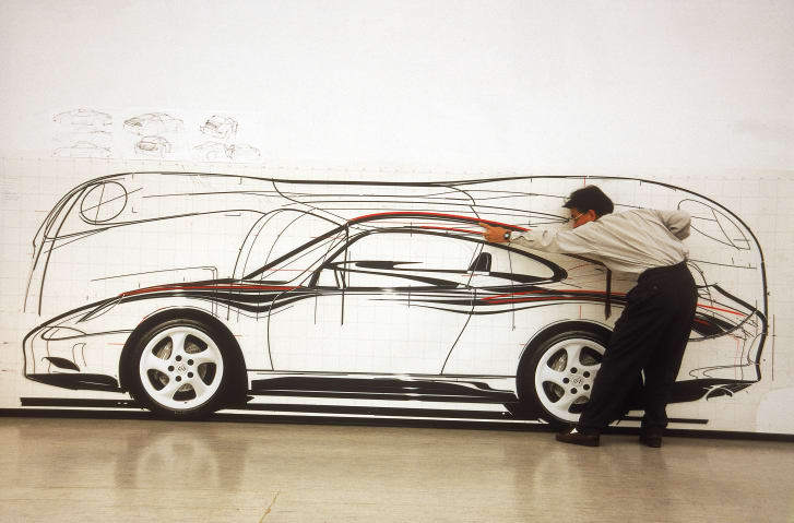 ９９６の開発場面/Courtesy of Porsche