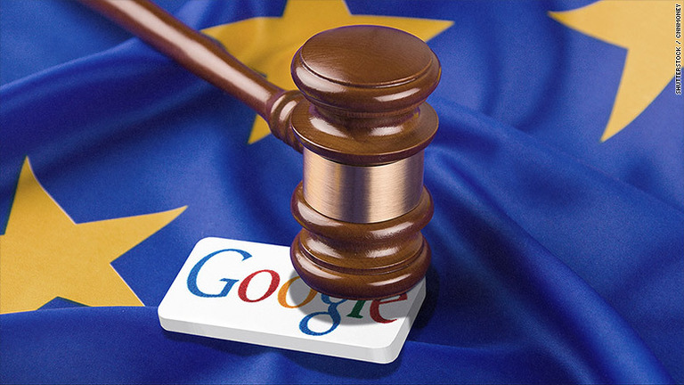 欧州委員会はグーグルに対して５７００億円の制裁金を科すと発表した/Shutterstock/CNNMoney