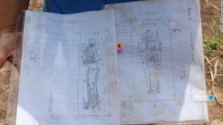 研究者が描いた遺体のスケッチ/Fort Bend Independent School District