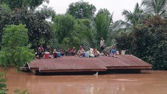 建設中のダム決壊　大雨影響か、緊急援助の準備進む　ラオス