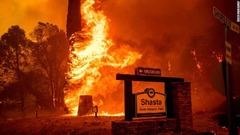 炎はシャスタ郡全域に燃え広がった