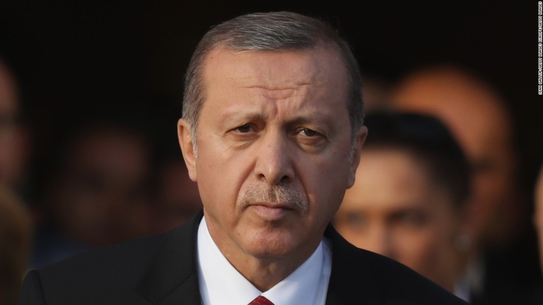 トルコのエルドアン大統領が米閣僚の資産凍結を指示した/Sean Gallup/Getty Images Europe/Getty Images