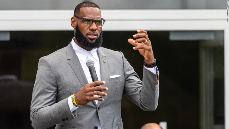 ＮＢＡの人気選手レブロン・ジェームズ氏。メラニア夫人からは支持する声があがった/Jason Miller/Getty Images