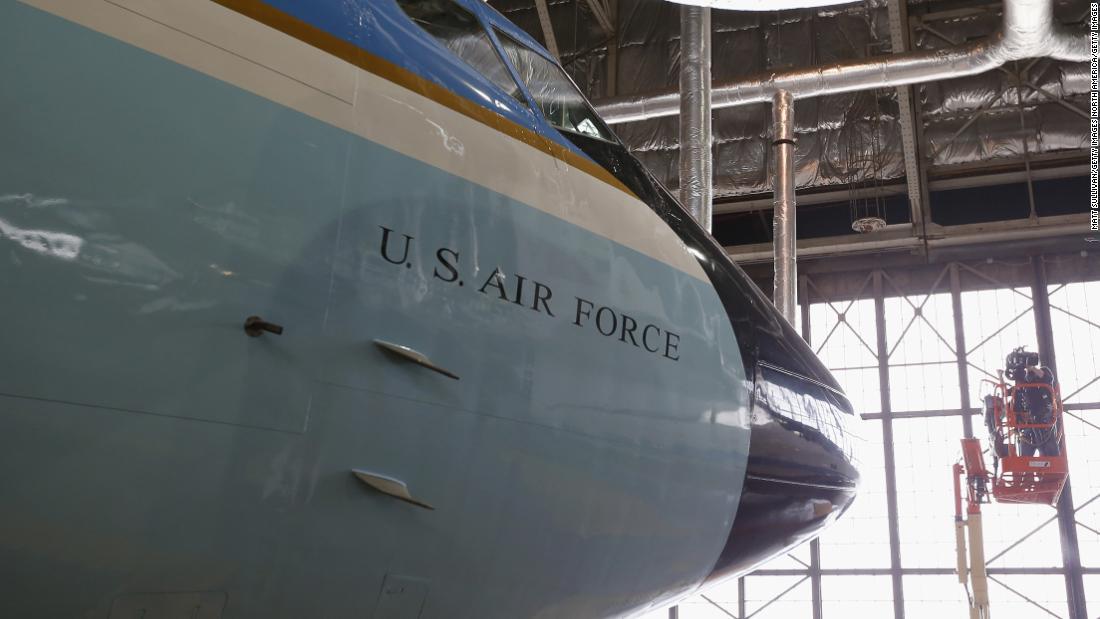 米国立空軍博物館に展示されている「SAM26000」=オハイオ州デイトン/Matt Sullivan/Getty Images North America/Getty Images